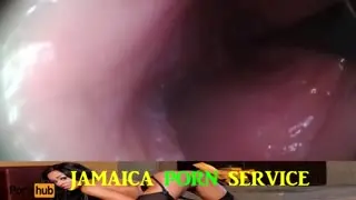 CameraInsideEbonyPinkVaginaShowingCreamyOrgasmWithDickInsidePartTwo